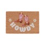 Natural Coir Howdy Cowboy Boot Doormat - 60x40cm