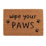 Natural Coir Wipe Your Paws Doormat - 60x40cm