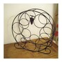 7 Bottle Wine Rack - Bottle Store - Solid Steel - L17.8 x W49.5 x H49.5 cm - Black