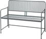 idooka Metal Folding Garden Bench Contemporary Bistro Outdoor Seating Grey Matt