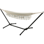 idooka Hammock with Heavy-Duty Steel Stand Green / White Stripes