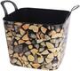 idooka Flexible Garden Log Storage Plastic Tub Robust Durable Basket 36L Log Pattern