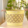 Yellow Planter With Rope Handles