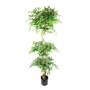 180cm Artificial Twisted Trunk Fruticosa Ficus Tree Triple Ball Topiary 1984 Leaves