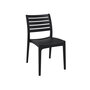 Realm Side Chair - Black Outdoor Garden Stackable