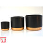 Two-Tone Ceramic Pots - Black/Gold