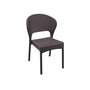 Daton Rattan Side Chair - Brown Outdoor Garden Stackable