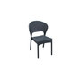 Daton Rattan Side Chair - Dark Grey