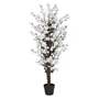 120cm Artificial White Blossom Tree