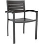 Littlewood Arm Chair - Black - Frame Grey 7012