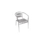 Celia Aluminium Outdoor Stacking Chair Rounded Set Of 4