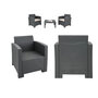 Sophon Outdoor Garden Grey Armchair Table Wicker Set