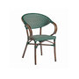 Parlance Stacking Arm Chair - White & Green Weave