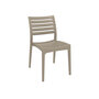 Realm Side Chair - Taupe Outdoor Garden Stackable