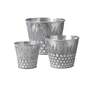 Set of 3 Honeycomb Zinc Plant Pots