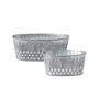 Set of 2 Zinc Honeycomb Troughs