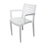 Vencoit White Quality Arm Chair Indoor/Outdoor Garden