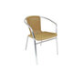 Acfa Aluminium Beige Weave Stacking Chair - Outdoor