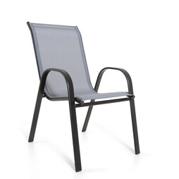 Grey Textilene Stacking Chairs - 4