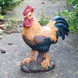 Standing Cockerel Bird Garden Animal Ornament