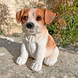 Sitting Jack Russell Terrier Puppy Dog Garden Animal Ornament