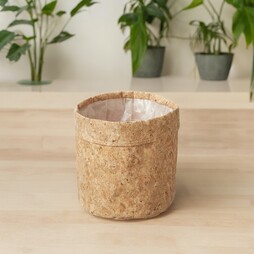 Cork Lined Plant Pot Cover H13 x W13 cm