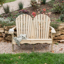Double Adirondack relax garden bench