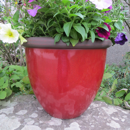Belair Garden Plastic Planter Plant Pot Red 2 Sizes