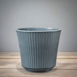 Blue Grey Ceramic Indoor Plant Pot