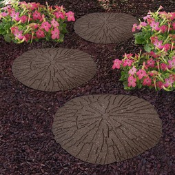 Reversible Eco-Friendly Cracked Log Stepping Stones