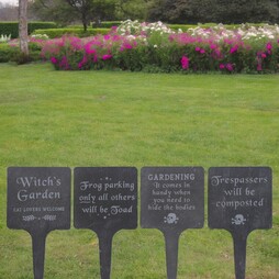 Set of 4 Slate Garden Signs