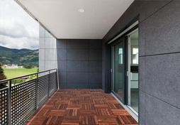 idooka Garden Decking Tiles - Wooden Patio Tiling - Instant Click-Together Deck