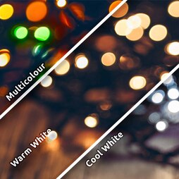 idooka Outdoor Christmas Lights - Xmas LED Fairy Lighting IP44 Warm/Multicolour/Bright
