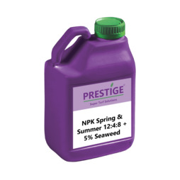 Prestige NPK Spring & Summer 12:4:8 + 5% Seaweed - Liquid Lawn Fertiliser 5 Litre