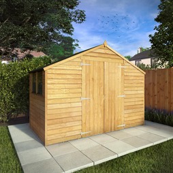 Waltons 5' x 10' Outdoor Wooden Overlap Apex Roof Garden Storage Shed Workshop