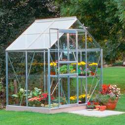 Aluminium Popular Greenhouses with Horti Glass + Base and Accessories