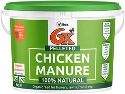 Vitax 6x Pelleted Poultry Manure 8 kg (tub)