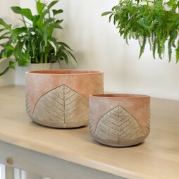 Ceramic Indoor Leaf Planter Bowl