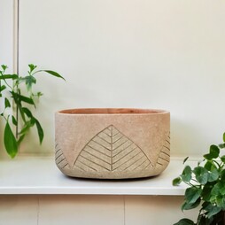 Ceramic Indoor Leaf Plant Trough