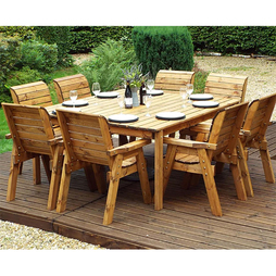 8 Seater Square Table Set with 8 x Chairs