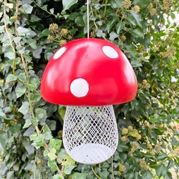 Hanging Bird Feeder Large Mushroom Design Garden Wild Bird Peanut Feeder